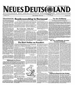 Neues Deutschland Online-Archiv vom 02.03.1948