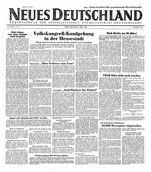 Neues Deutschland Online-Archiv vom 04.03.1948