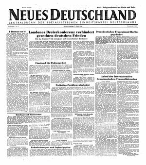 Neues Deutschland Online-Archiv vom 07.03.1948