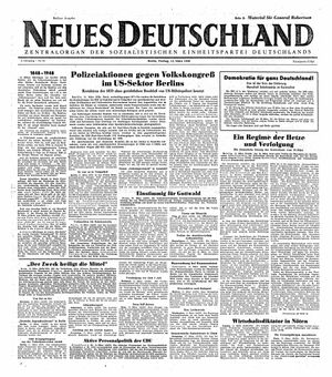 Neues Deutschland Online-Archiv vom 12.03.1948