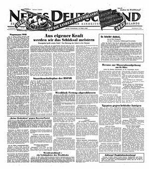 Neues Deutschland Online-Archiv vom 13.03.1948