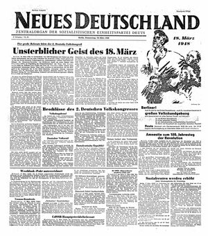Neues Deutschland Online-Archiv vom 18.03.1948