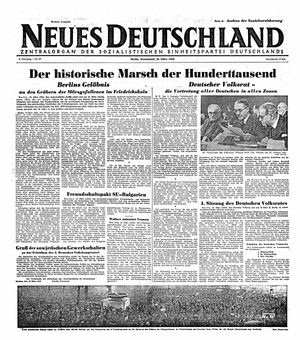 Neues Deutschland Online-Archiv vom 20.03.1948