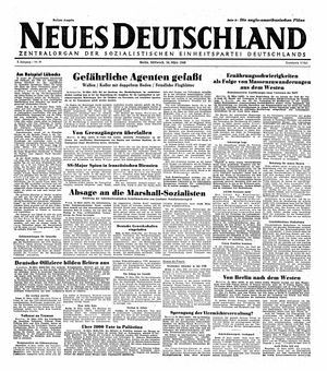 Neues Deutschland Online-Archiv vom 24.03.1948