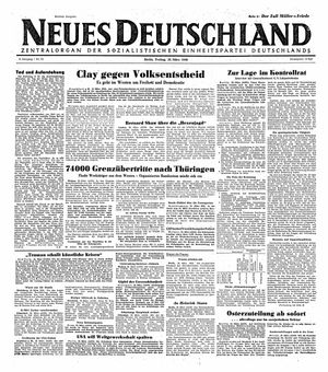 Neues Deutschland Online-Archiv vom 26.03.1948