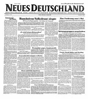 Neues Deutschland Online-Archiv vom 31.03.1948