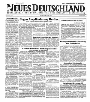 Neues Deutschland Online-Archiv vom 02.04.1948