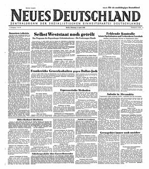 Neues Deutschland Online-Archiv vom 06.04.1948