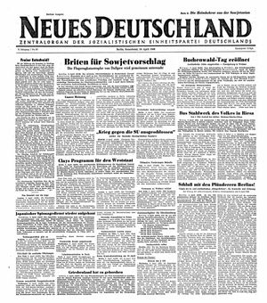 Neues Deutschland Online-Archiv vom 10.04.1948
