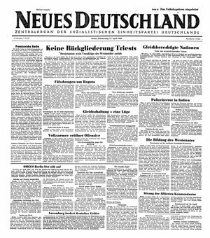 Neues Deutschland Online-Archiv vom 15.04.1948