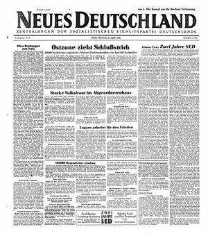 Neues Deutschland Online-Archiv vom 21.04.1948
