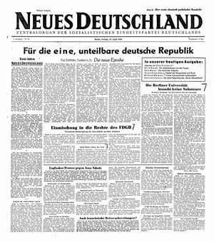 Neues Deutschland Online-Archiv on Apr 23, 1948