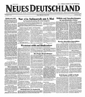 Neues Deutschland Online-Archiv vom 28.04.1948