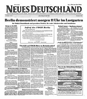 Neues Deutschland Online-Archiv vom 30.04.1948