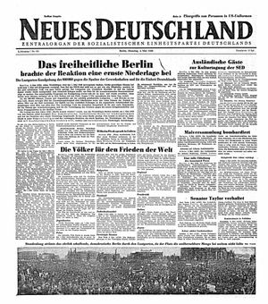 Neues Deutschland Online-Archiv vom 04.05.1948