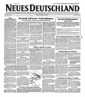 Neues Deutschland Online-Archiv vom 13.05.1948