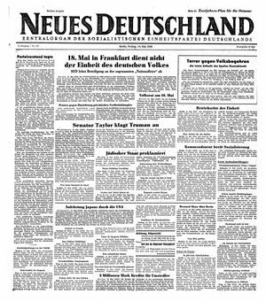 Neues Deutschland Online-Archiv vom 14.05.1948