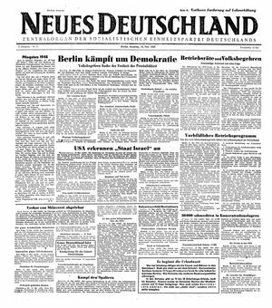 Neues Deutschland Online-Archiv on May 16, 1948