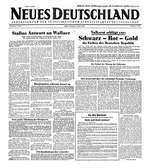 Neues Deutschland Online-Archiv vom 19.05.1948