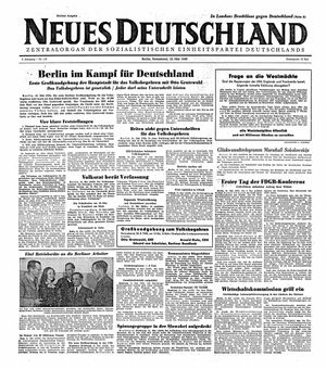 Neues Deutschland Online-Archiv vom 22.05.1948