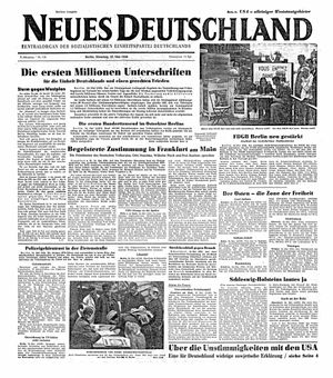 Neues Deutschland Online-Archiv vom 25.05.1948