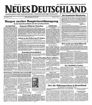 Neues Deutschland Online-Archiv vom 29.05.1948