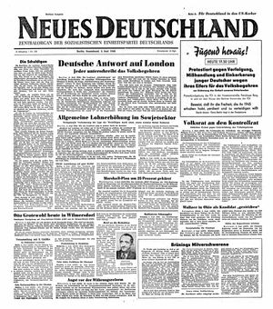 Neues Deutschland Online-Archiv vom 05.06.1948
