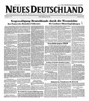 Neues Deutschland Online-Archiv vom 08.06.1948