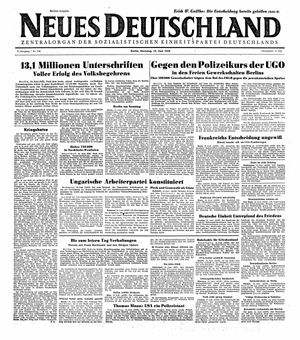 Neues Deutschland Online-Archiv vom 15.06.1948