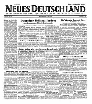 Neues Deutschland Online-Archiv vom 16.06.1948