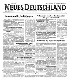 Neues Deutschland Online-Archiv vom 20.06.1948