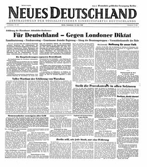 Neues Deutschland Online-Archiv vom 26.06.1948