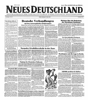 Neues Deutschland Online-Archiv vom 27.06.1948