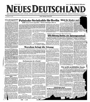 Neues Deutschland Online-Archiv vom 29.06.1948