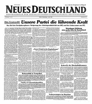 Neues Deutschland Online-Archiv vom 01.07.1948