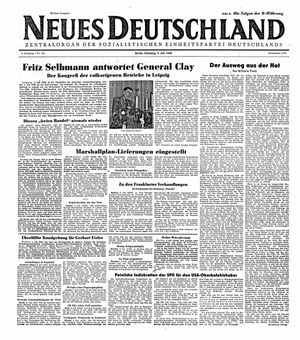 Neues Deutschland Online-Archiv vom 06.07.1948