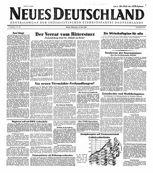 Neues Deutschland Online-Archiv vom 14.07.1948