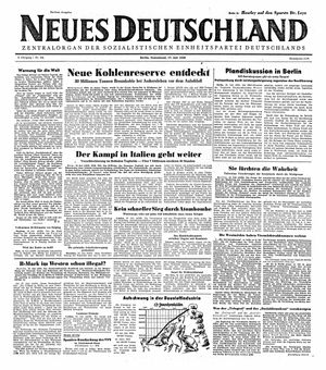 Neues Deutschland Online-Archiv vom 17.07.1948