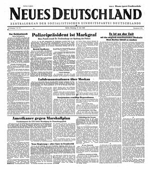 Neues Deutschland Online-Archiv vom 27.07.1948