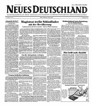 Neues Deutschland Online-Archiv vom 28.07.1948
