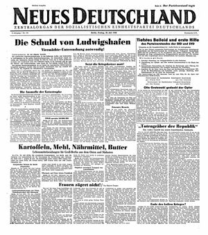 Neues Deutschland Online-Archiv vom 30.07.1948