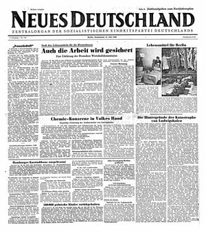 Neues Deutschland Online-Archiv vom 31.07.1948