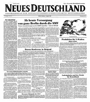 Neues Deutschland Online-Archiv on Aug 1, 1948