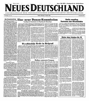 Neues Deutschland Online-Archiv vom 03.08.1948