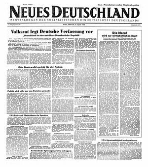 Neues Deutschland Online-Archiv vom 04.08.1948