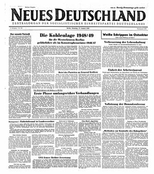 Neues Deutschland Online-Archiv vom 17.08.1948