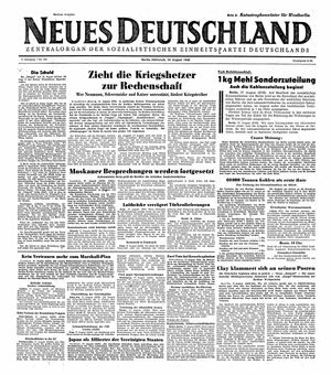 Neues Deutschland Online-Archiv vom 18.08.1948