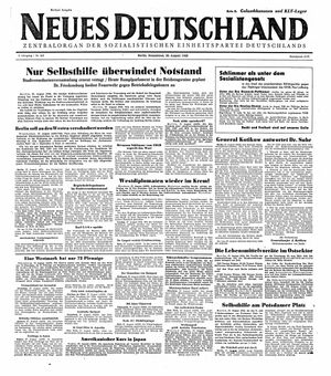 Neues Deutschland Online-Archiv vom 28.08.1948