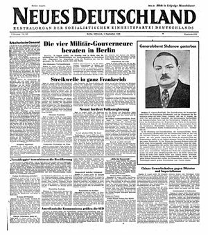 Neues Deutschland Online-Archiv vom 01.09.1948