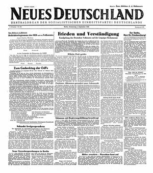 Neues Deutschland Online-Archiv vom 02.09.1948